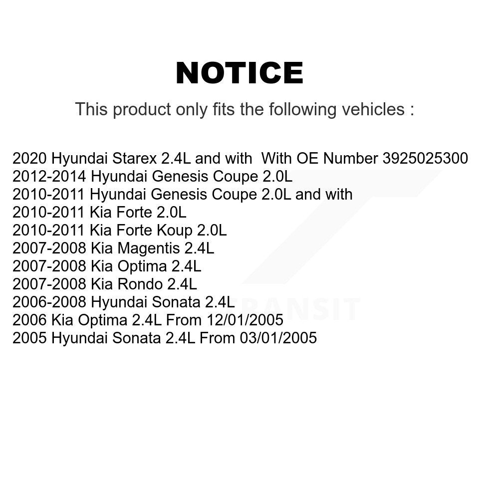 Ignition Knock (Detonation) Sensor SEN-2KNC0090 For Kia Hyundai Forte Sonata Genesis Coupe Rondo
