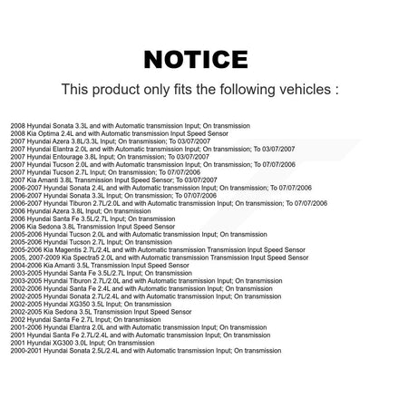 Speed Sensor SEN-2VSS0005 For Hyundai Sonata Tucson Santa Fe Kia Elantra Spectra5 Entourage Tiburon