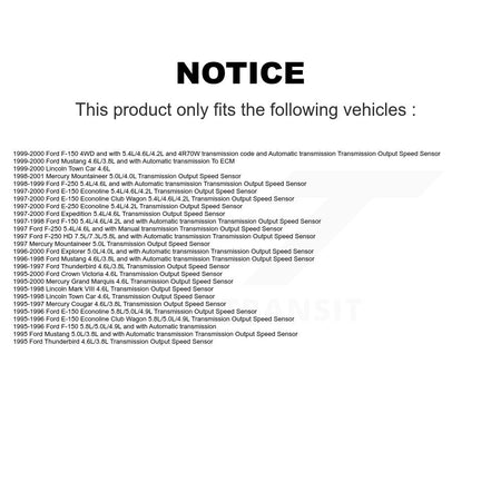 Vehicle Speed Sensor SEN-2VSS0054 For Ford F-150 Mustang Explorer F-250 HD Mercury Lincoln Grand Car