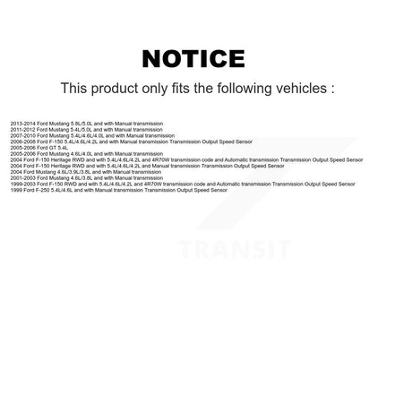 Vehicle Speed Sensor SEN-2VSS0065 For Ford F-150 Mustang Heritage GT F-250