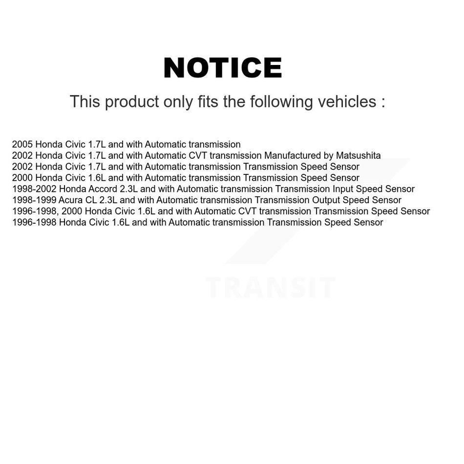 Speed Sensor SEN-2VSS0066 For Honda Civic Accord Acura CL