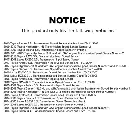 Vehicle Speed Sensor SEN-2VSS0078 For Toyota RAV4 Sienna Highlander Lexus Camry RX350 RX330 Solara