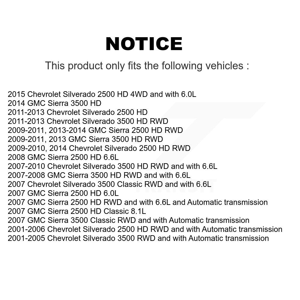 Speed Sensor SEN-2VSS0129 For Chevrolet Silverado 2500 HD GMC Sierra 3500 Classic