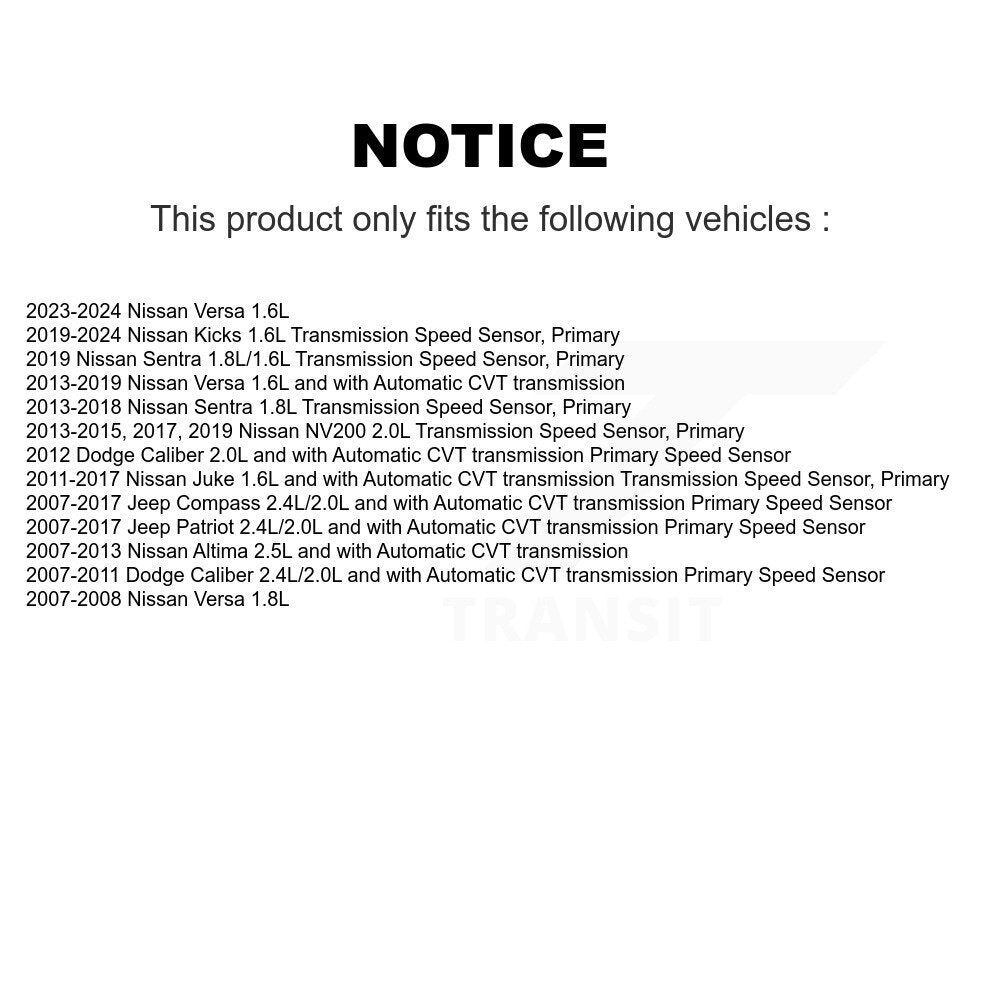 Speed Sensor SEN-2VSS0139 For Nissan Kicks Jeep Sentra Altima Patriot Compass Versa Juke Dodge NV200