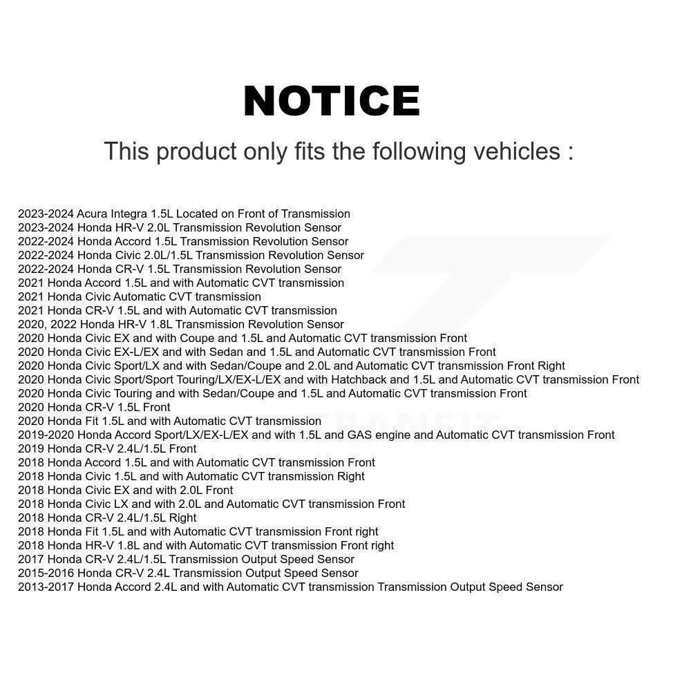 Speed Sensor SEN-2VSS0523 For Honda CR-V Civic Accord HR-V Fit Acura Integra