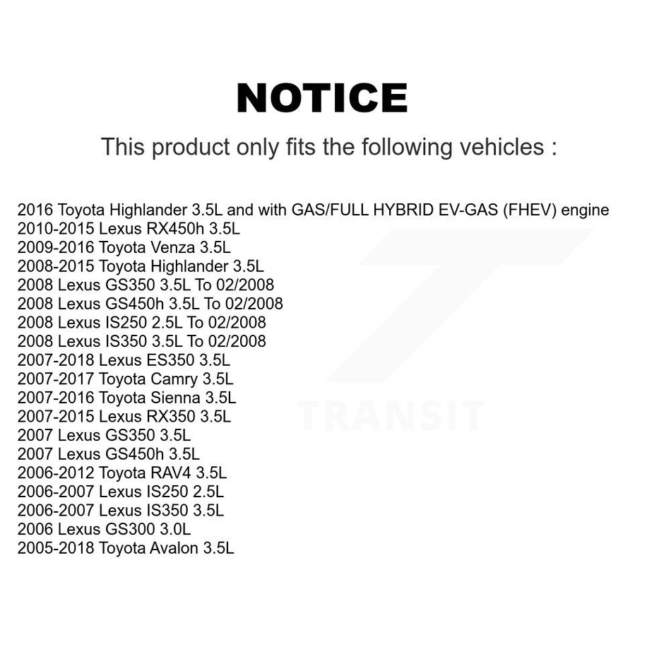 Engine Variable Valve Timing (VVT) SEN-2VTS0008 For Toyota Camry RAV4 Lexus Sienna Highlander Venza