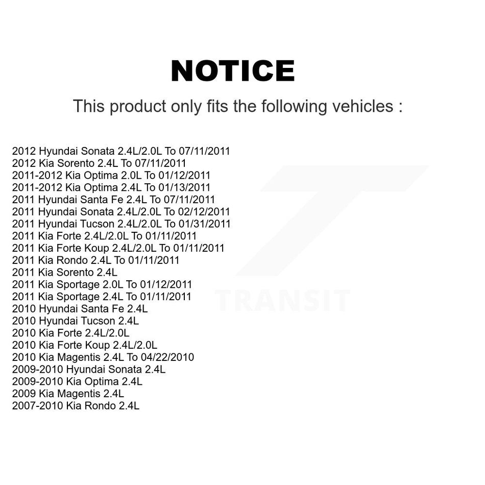 Exhaust Engine Variable Valve Timing (VVT) Solenoid SEN-2VTS0013 For Hyundai Kia Sonata Tucson Santa