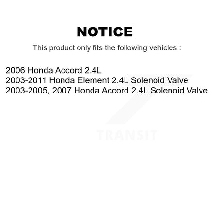 Engine Variable Valve Timing (VVT) Solenoid SEN-2VTS0021 For Honda Accord Element 2.4L