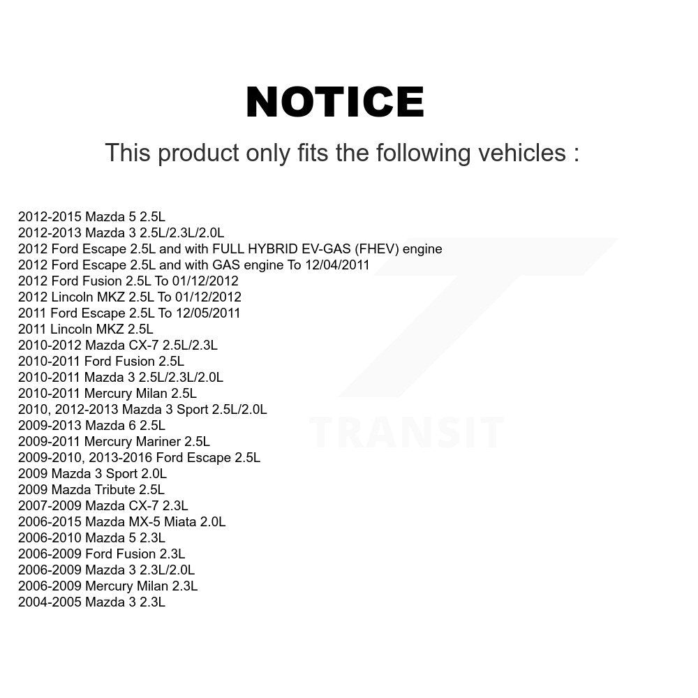 Engine Variable Valve Timing (VVT) Solenoid SEN-2VTS0045 For Mazda Ford Escape 3 Fusion 5 6 CX-7 MKZ