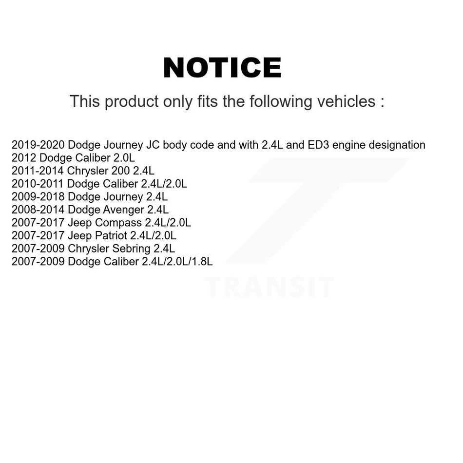 Intake Engine Variable Valve Timing (VVT) Solenoid SEN-2VTS0055 For Dodge Journey Jeep Patriot 200