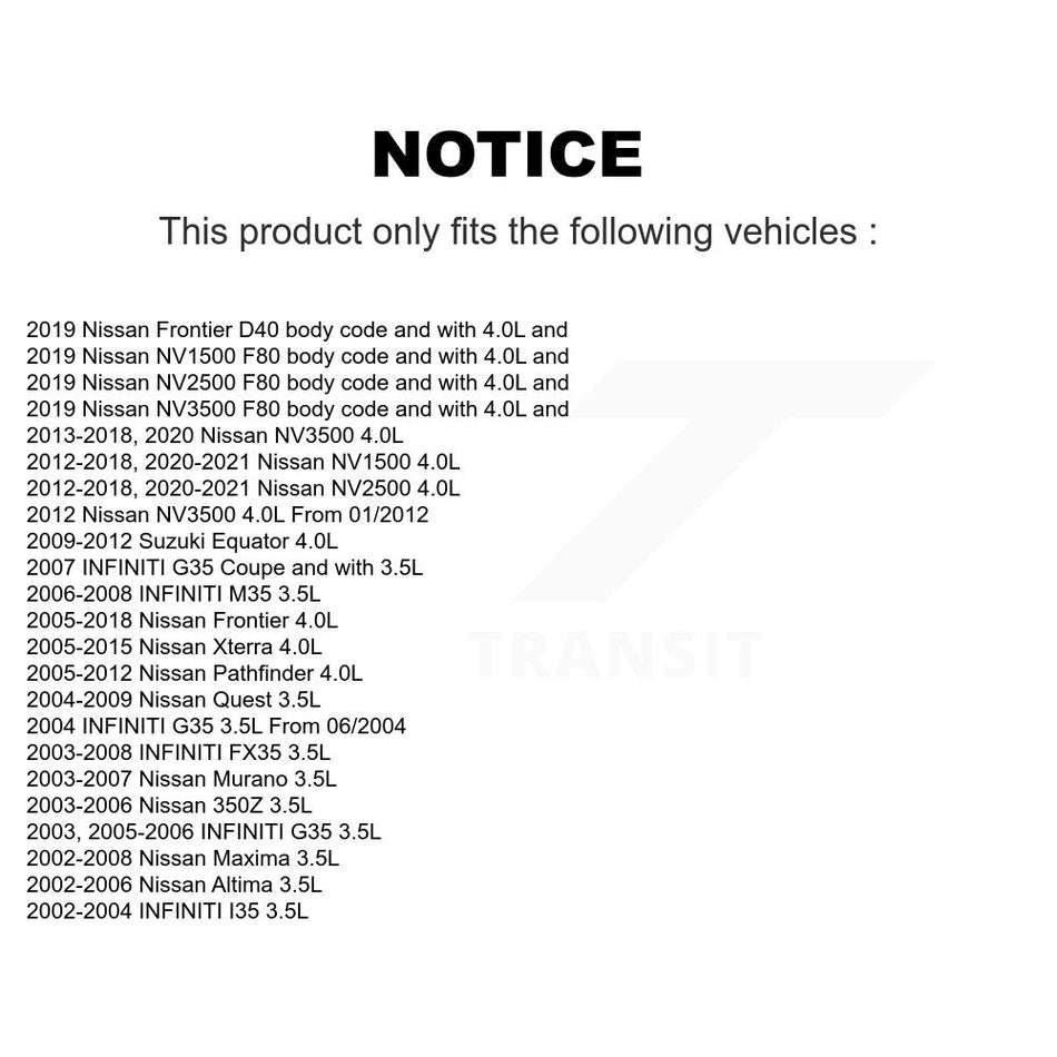 Engine Variable Valve Timing (VVT) Solenoid SEN-2VTS0061 For Nissan Frontier INFINITI Altima Xterra