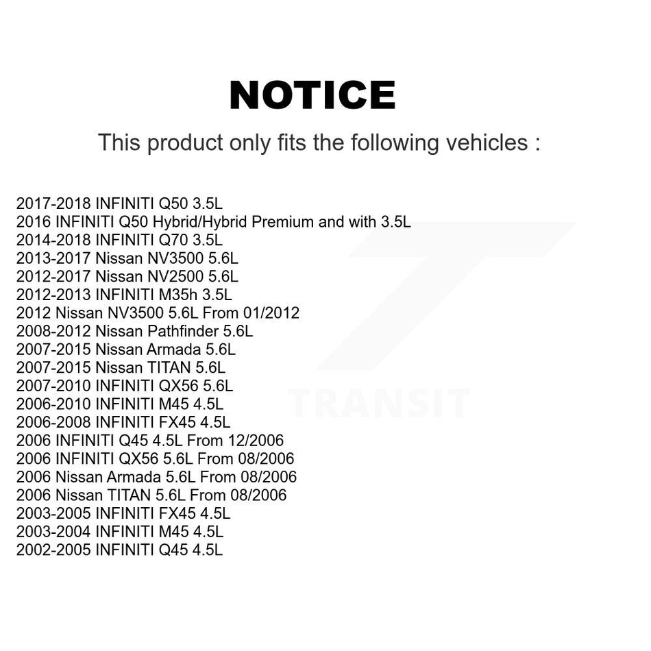 Engine Variable Valve Timing (VVT) Solenoid SEN-2VTS0064 For Nissan TITAN Pathfinder INFINITI Q50