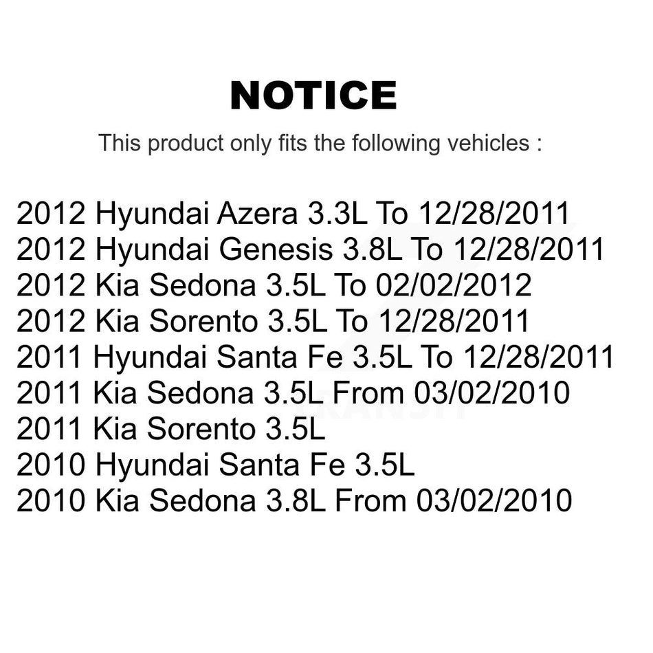 Engine Variable Valve Timing (VVT) Solenoid SEN-2VTS0109 For Hyundai Kia Santa Fe Sorento Sedona