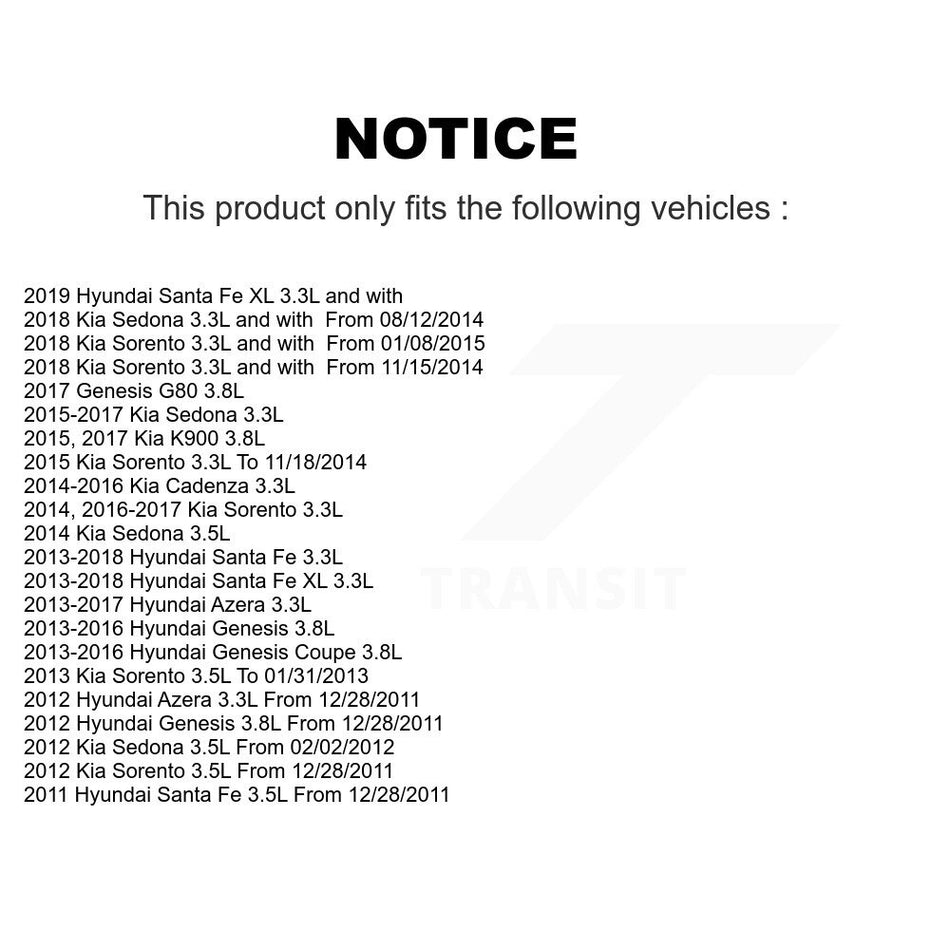 Engine Variable Valve Timing (VVT) Solenoid SEN-2VTS0110 For Kia Sorento Hyundai Santa Fe Sedona XL