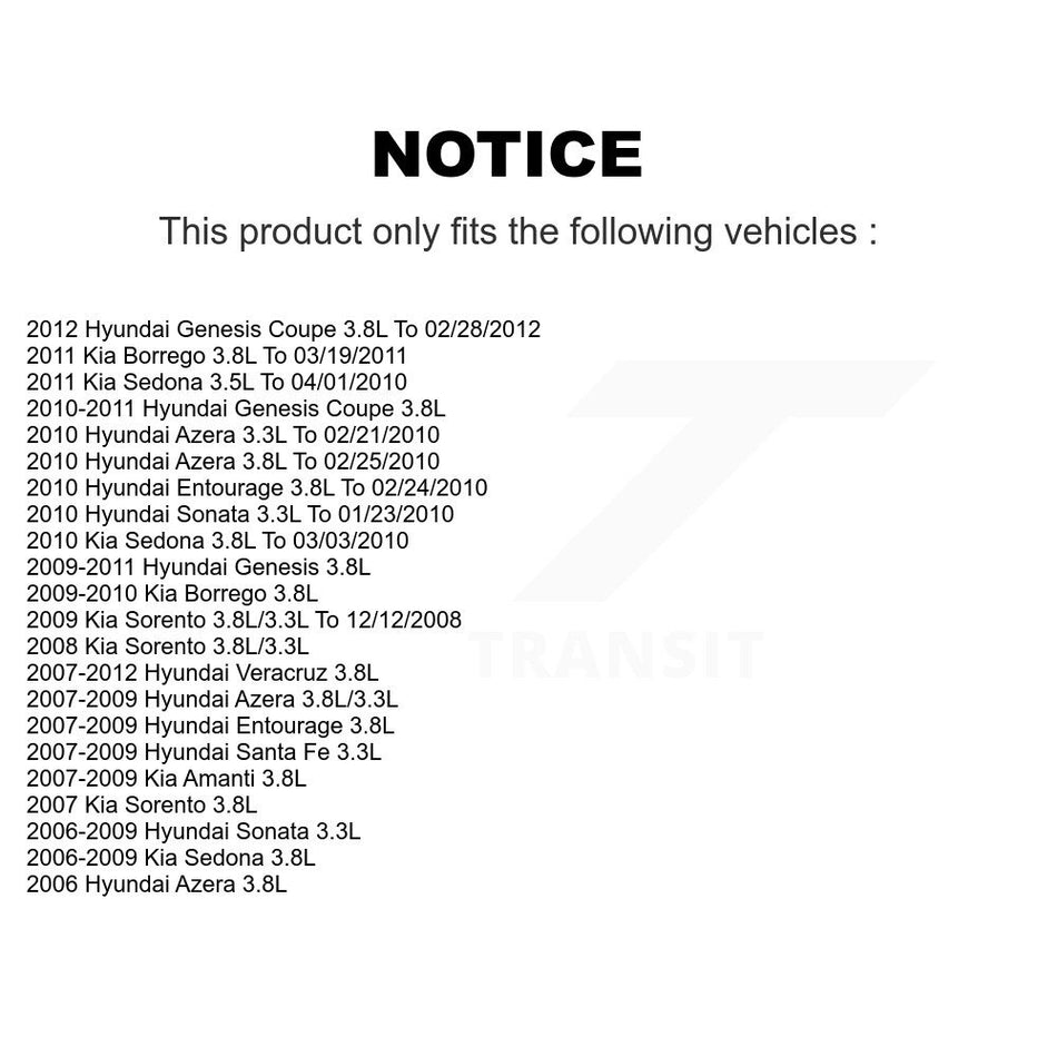 Engine Variable Valve Timing (VVT) Solenoid SEN-2VTS0117 For Hyundai Santa Fe Sonata Kia Sedona