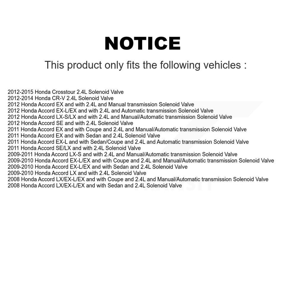 Engine Variable Valve Timing (VVT) Solenoid SEN-2VTS0137 For Honda CR-V Accord Crosstour