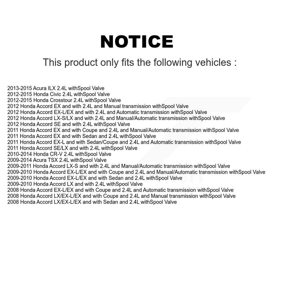 Engine Variable Valve Timing (VVT) Solenoid SEN-2VTS0144 For Honda Civic CR-V Accord Acura TSX ILX
