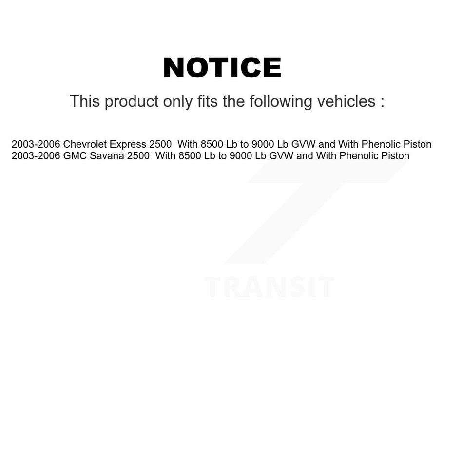 Rear Right Disc Brake Caliper SLC-18B4931 For 2003-2006 GMC Savana 2500 Chevrolet Express