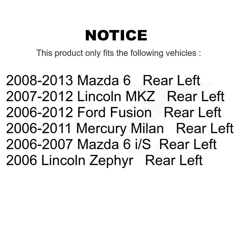 Rear Left (Driver Side) Disc Brake Caliper SLC-18B5002 For Ford Fusion Mazda 6 Lincoln MKZ Mercury Milan Zephyr