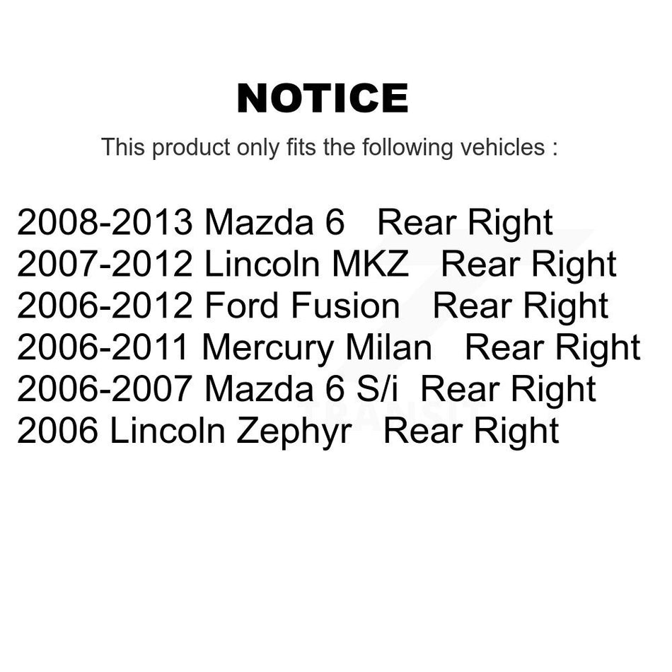 Rear Right (Passenger Side) Disc Brake Caliper SLC-18B5003 For Ford Fusion Mazda 6 Lincoln MKZ Mercury Milan Zephyr