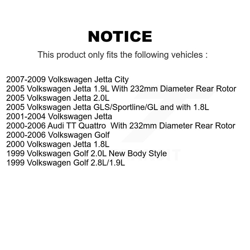 Rear Right Disc Brake Caliper SLC-19B2574 For Volkswagen Jetta Golf City Audi TT Quattro