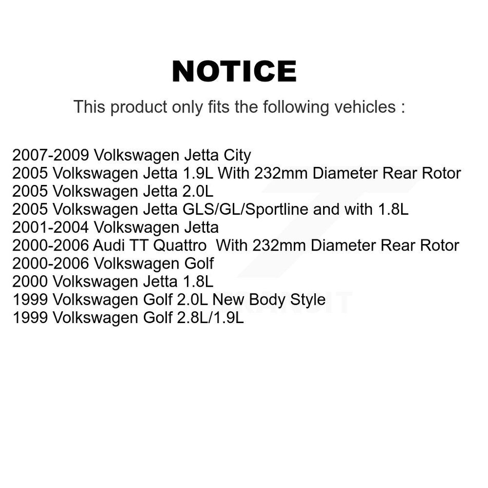 Rear Left Disc Brake Caliper SLC-19B2575 For Volkswagen Jetta Golf City Audi TT Quattro