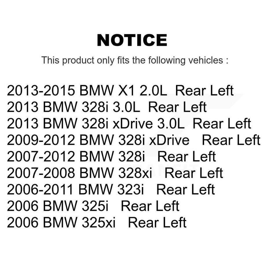 Rear Left (Driver Side) Disc Brake Caliper SLC-19B3226 For BMW 328i xDrive X1 325i 328xi 325xi 323i