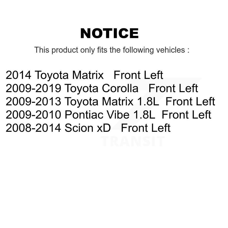 Front Left (Driver Side) Disc Brake Caliper SLC-19B3434 For Toyota Corolla Scion xD Matrix Pontiac Vibe