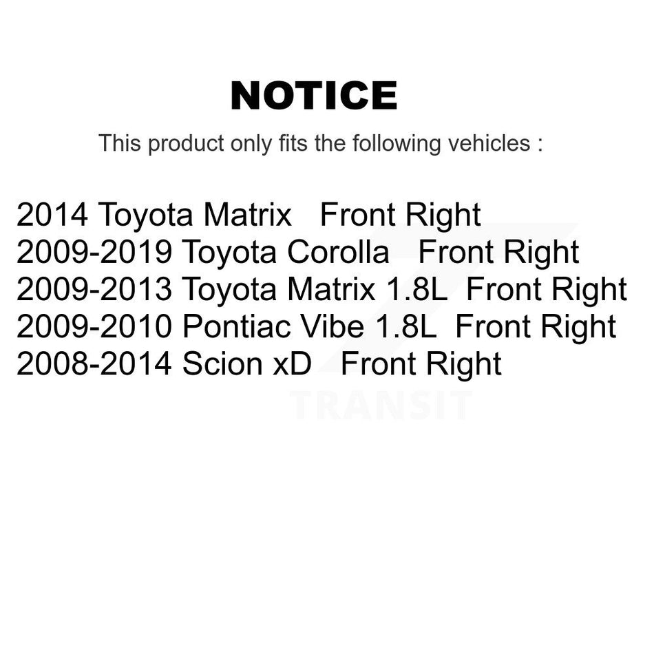 Front Right (Passenger Side) Disc Brake Caliper SLC-19B3435 For Toyota Corolla Scion xD Matrix Pontiac Vibe