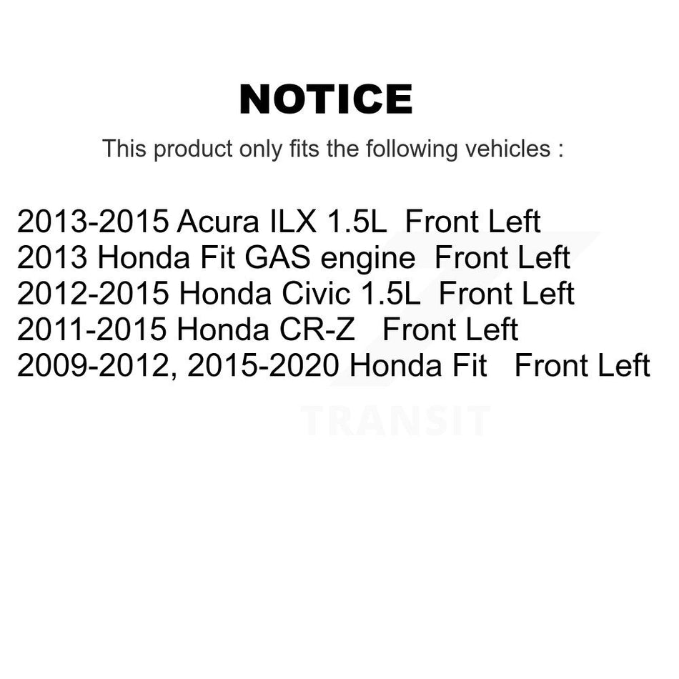 Front Left (Driver Side) Disc Brake Caliper SLC-19B6038 For Honda Civic Fit Acura ILX CR-Z