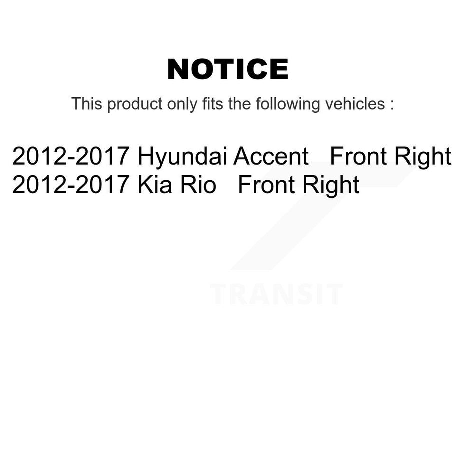 Front Right (Passenger Side) Disc Brake Caliper SLC-19B6795 For 2012-2017 Hyundai Accent Kia Rio