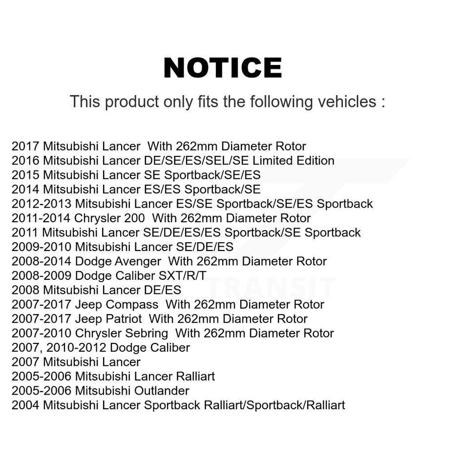 Rear Ceramic Disc Brake Pads TEC-1037 For Jeep Dodge Patriot Chrysler Compass Avenger 200 Caliber Mitsubishi Lancer Sebring Outlander