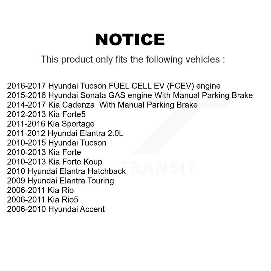 Rear Ceramic Disc Brake Pads TEC-1157 For Hyundai Tucson Elantra Kia Accent Sportage Forte Sonata