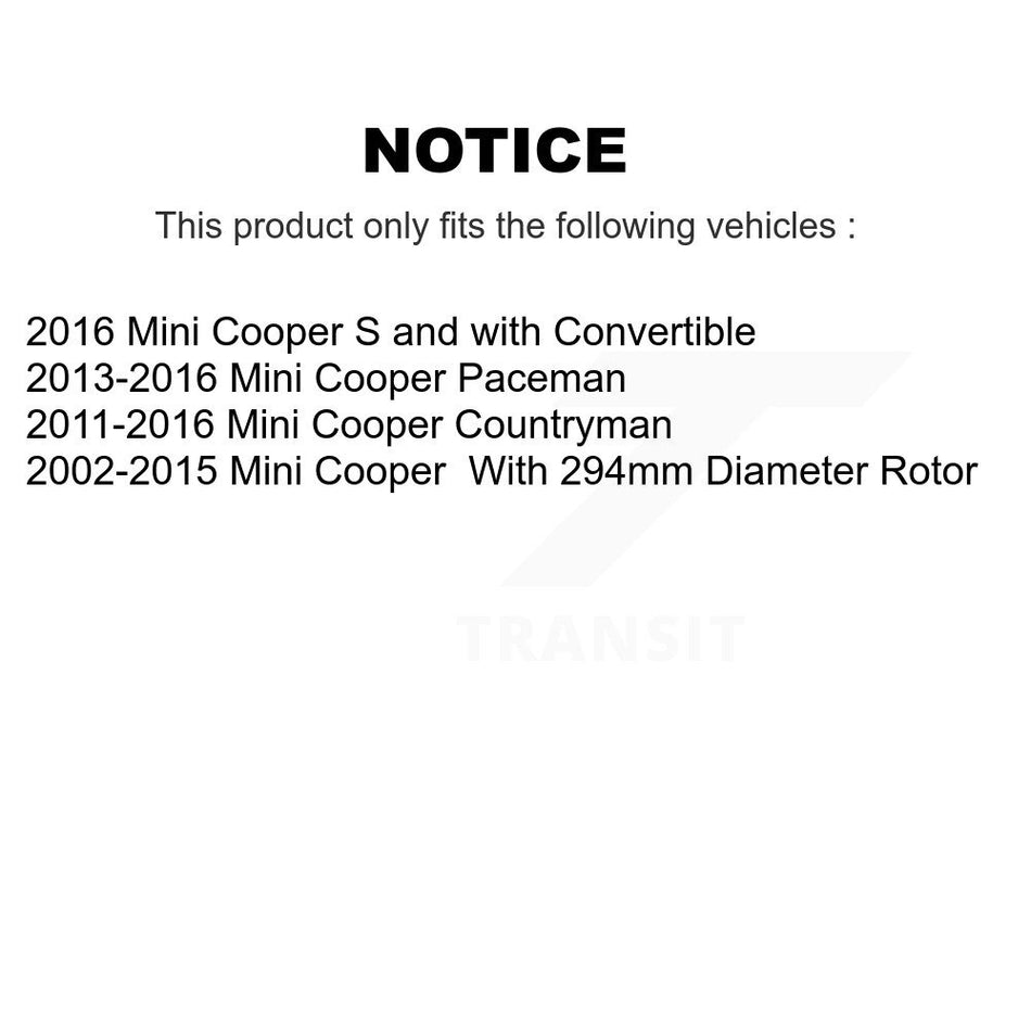 Front Ceramic Disc Brake Pads TEC-1204 For Mini Cooper Countryman Paceman