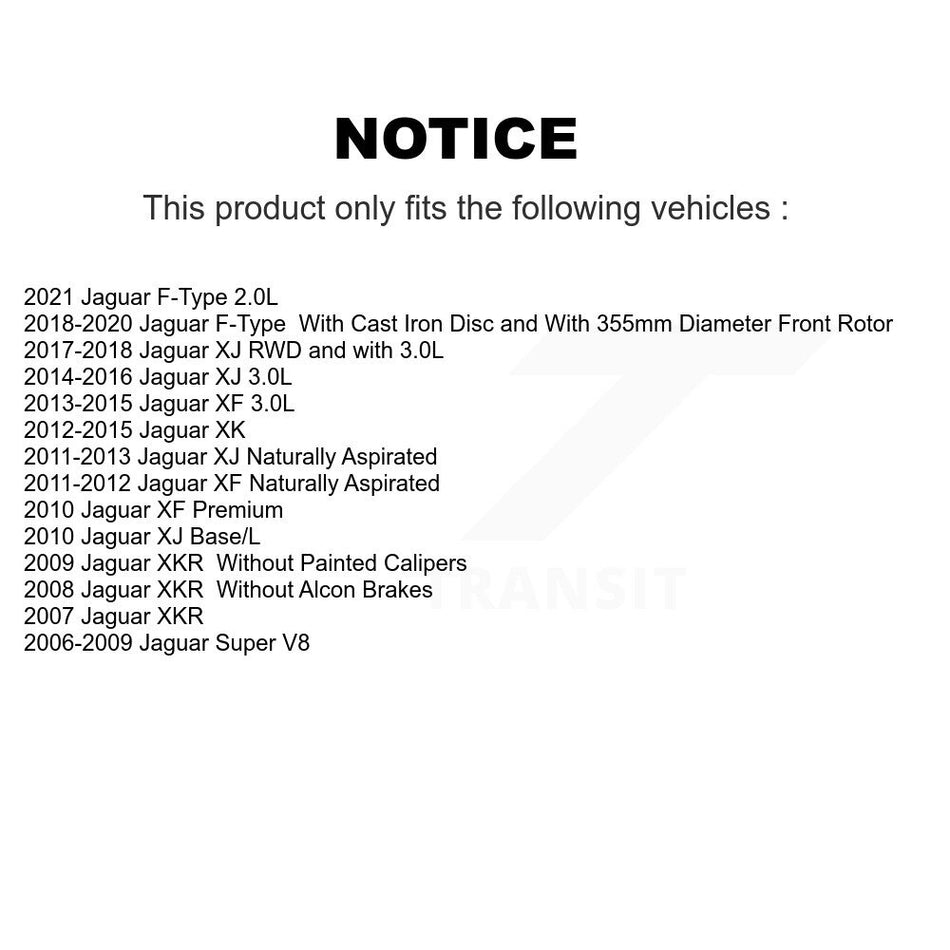 Front Ceramic Disc Brake Pads TEC-1240 For Jaguar XF XJ F-Type XKR XK Super V8