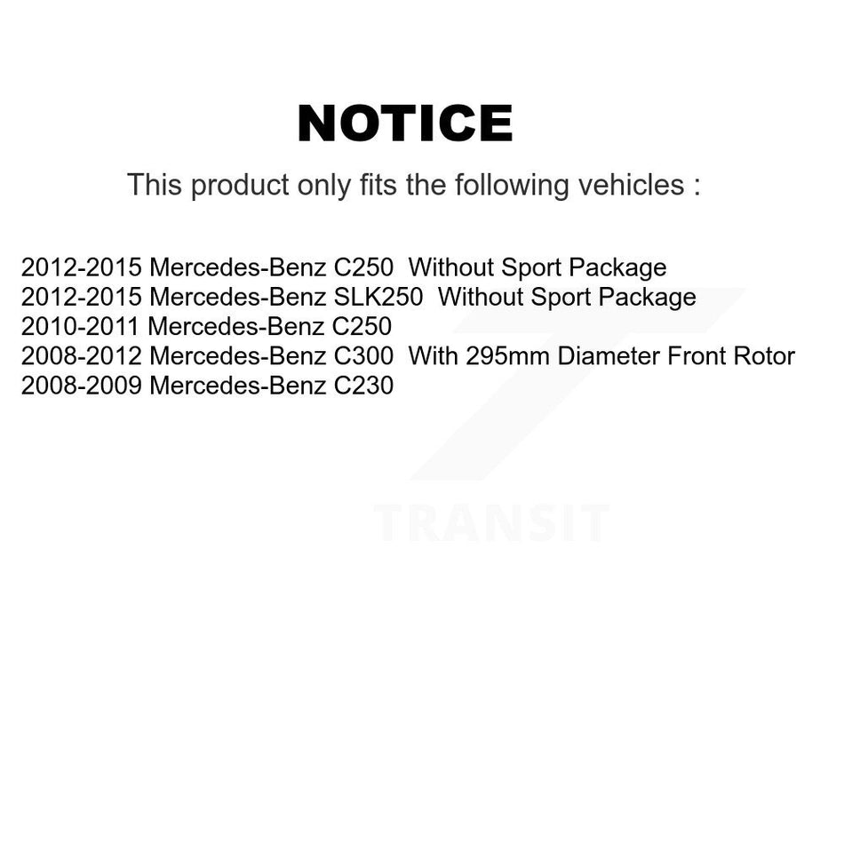 Front Ceramic Disc Brake Pads TEC-1340 For Mercedes-Benz C300 C250 C230 SLK250