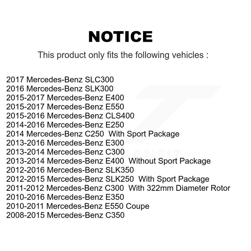 Front Ceramic Disc Brake Pads TEC-1342 For Mercedes-Benz E350 C300 C250 C350 E400 E550 SLK250 CLS400 SLK350 E250 SLK300 SLC300 E300