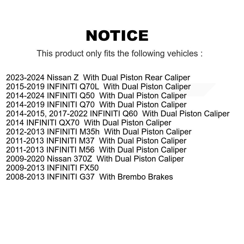 Rear Ceramic Disc Brake Pads TEC-1347 For INFINITI Q50 G37 Nissan 370Z Q60 Z M37 FX50 QX70 Q70 Q70L