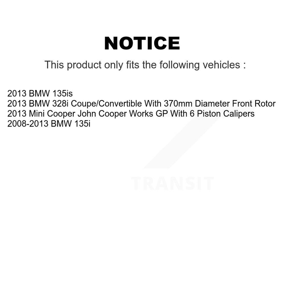 Front Ceramic Disc Brake Pads TEC-1371 For Mini Cooper BMW 135i 328i 135is