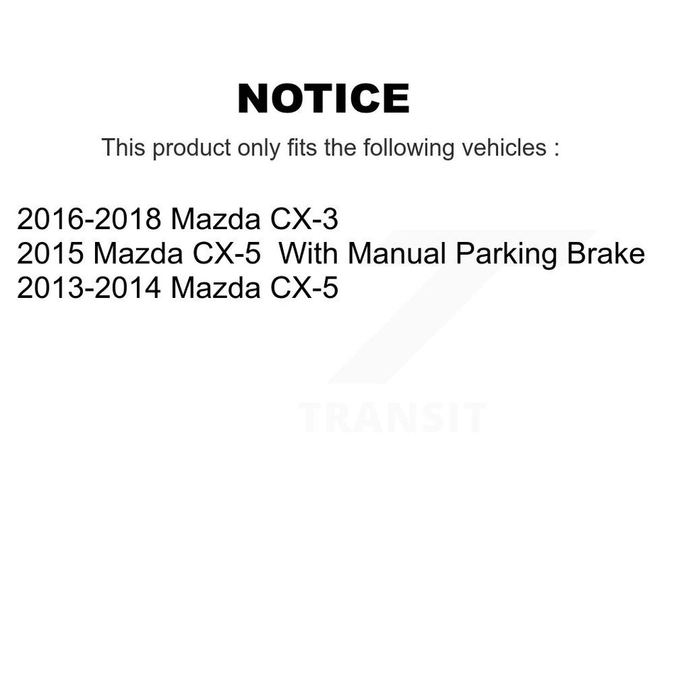 Rear Ceramic Disc Brake Pads TEC-1624 For Mazda CX-5 CX-3