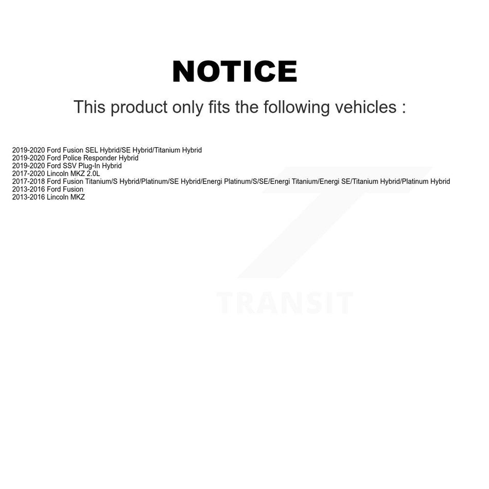 Front Ceramic Disc Brake Pads TEC-1653 For Ford Fusion Lincoln MKZ Police Responder Hybrid SSV