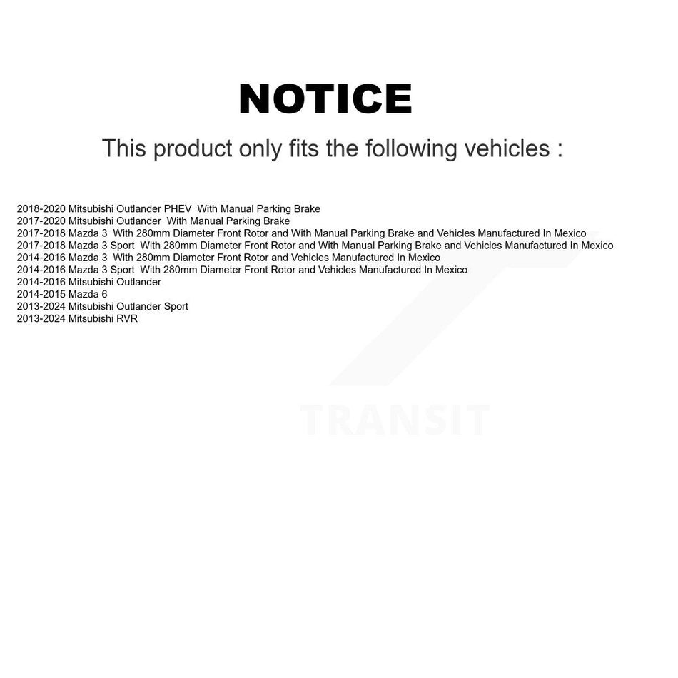 Rear Ceramic Disc Brake Pads TEC-1679 For Mazda 3 Mitsubishi RVR Outlander Sport PHEV 6