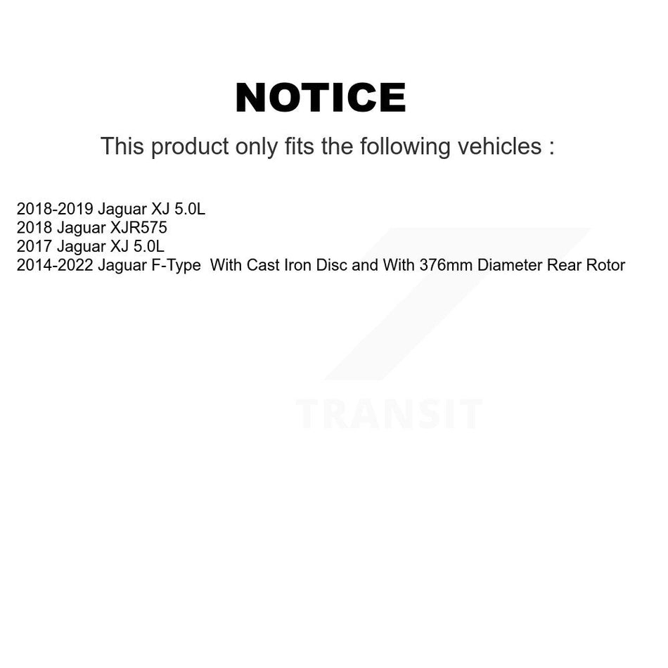 Rear Ceramic Disc Brake Pads TEC-1753 For Jaguar F-Type XJ XJR575