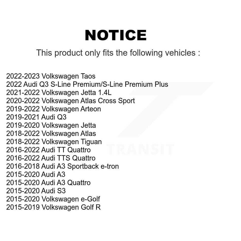 Rear Ceramic Disc Brake Pads TEC-1761 For Volkswagen Tiguan Atlas Jetta Audi A3 Quattro Golf R e-Golf S3 Q3 Sportback e-tron TT Arteon TTS Taos Cross Sport