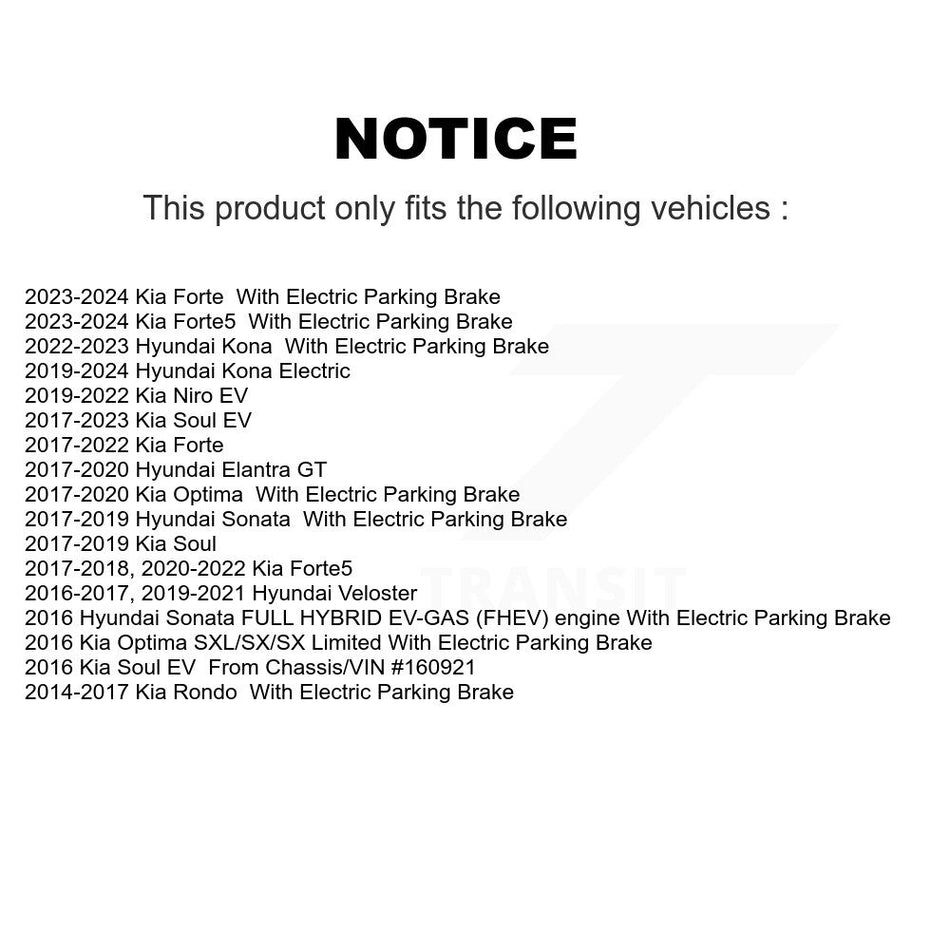 Rear Ceramic Disc Brake Pads TEC-1813 For Kia Hyundai Forte Kona Electric Sonata Soul Forte5 Elantra