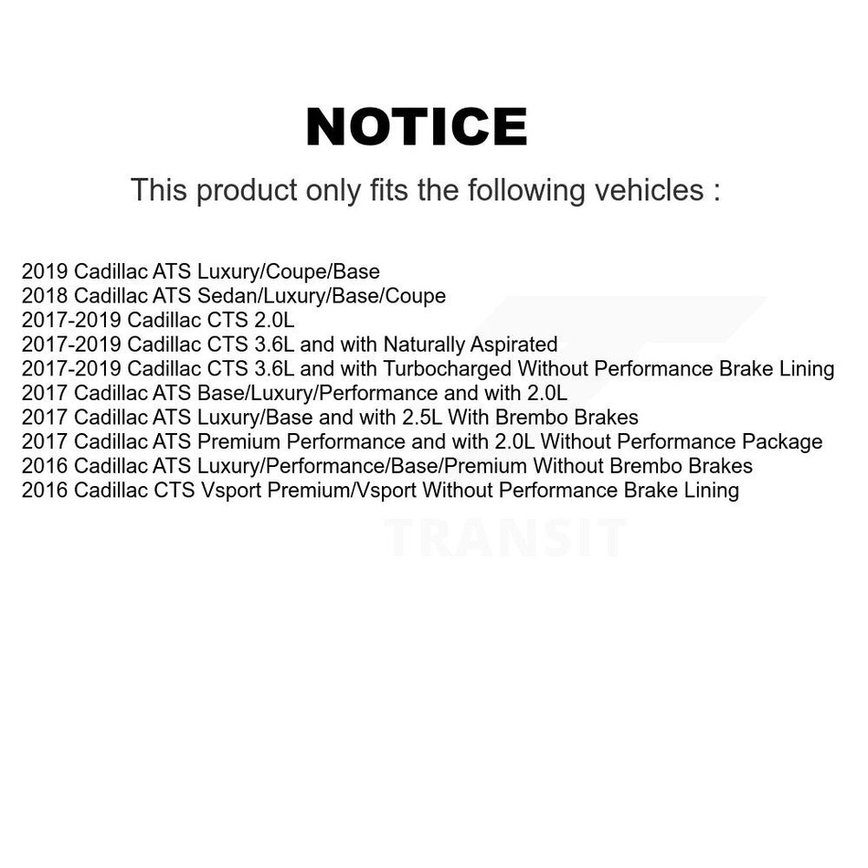 Rear Ceramic Disc Brake Pads TEC-1839 For Cadillac ATS CTS