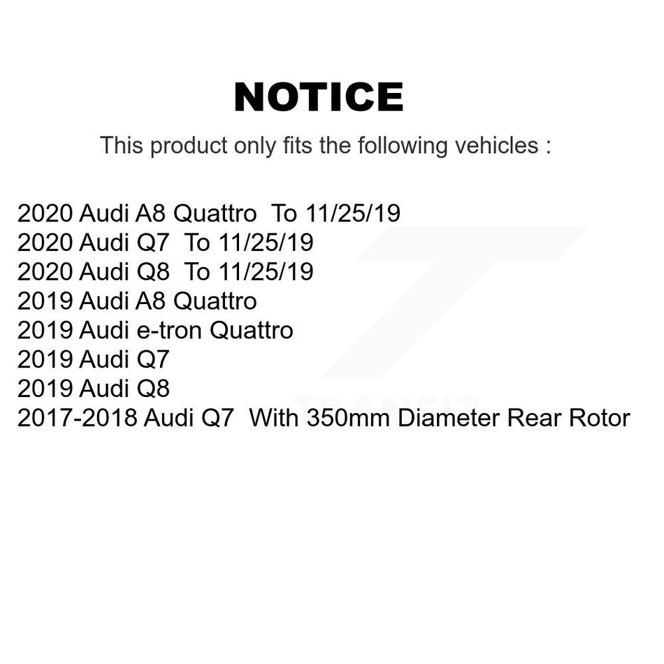 Rear Ceramic Disc Brake Pads TEC-1895 For Audi Q7 Q8 e-tron Quattro A8