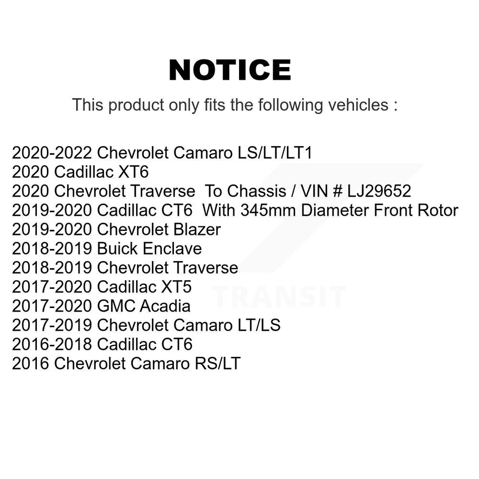 Rear Ceramic Disc Brake Pads TEC-1914 For Chevrolet Cadillac XT5 Traverse GMC Acadia Camaro Blazer