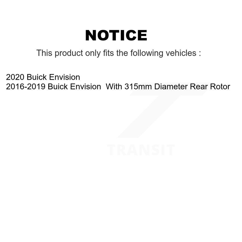 Rear Ceramic Disc Brake Pads TEC-1923 For Buick Envision