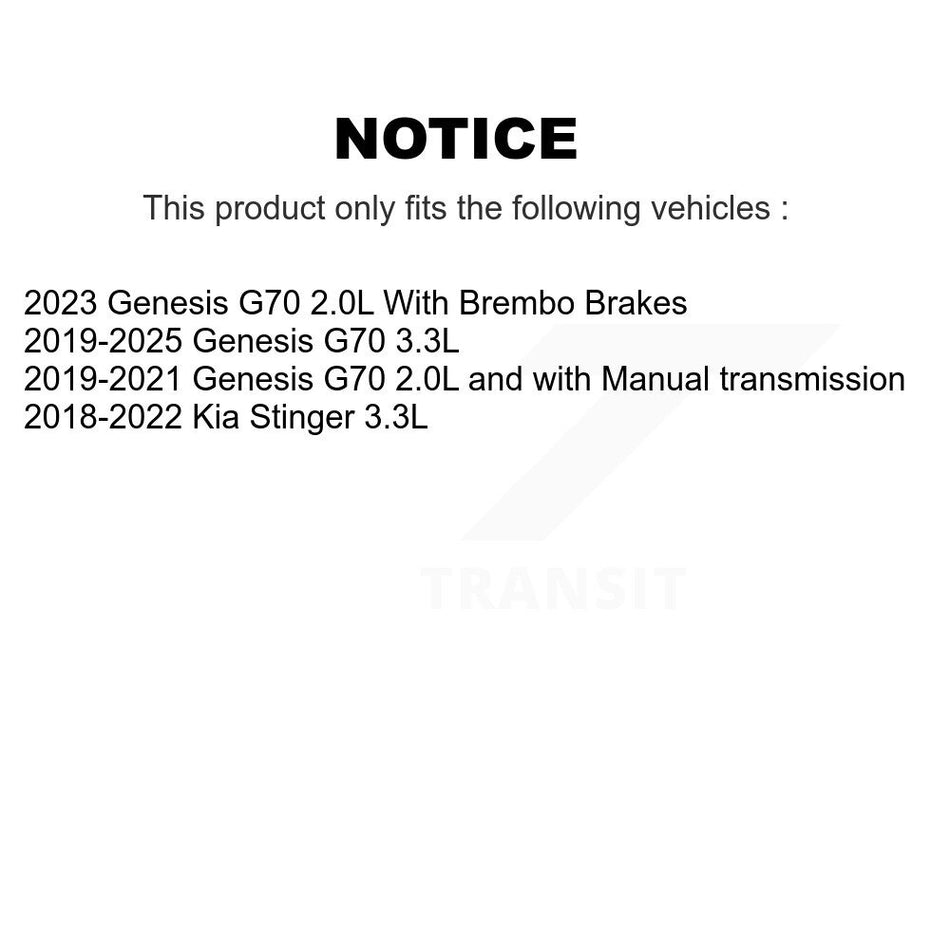 Front Ceramic Disc Brake Pads TEC-2145 For Genesis G70 Kia Stinger